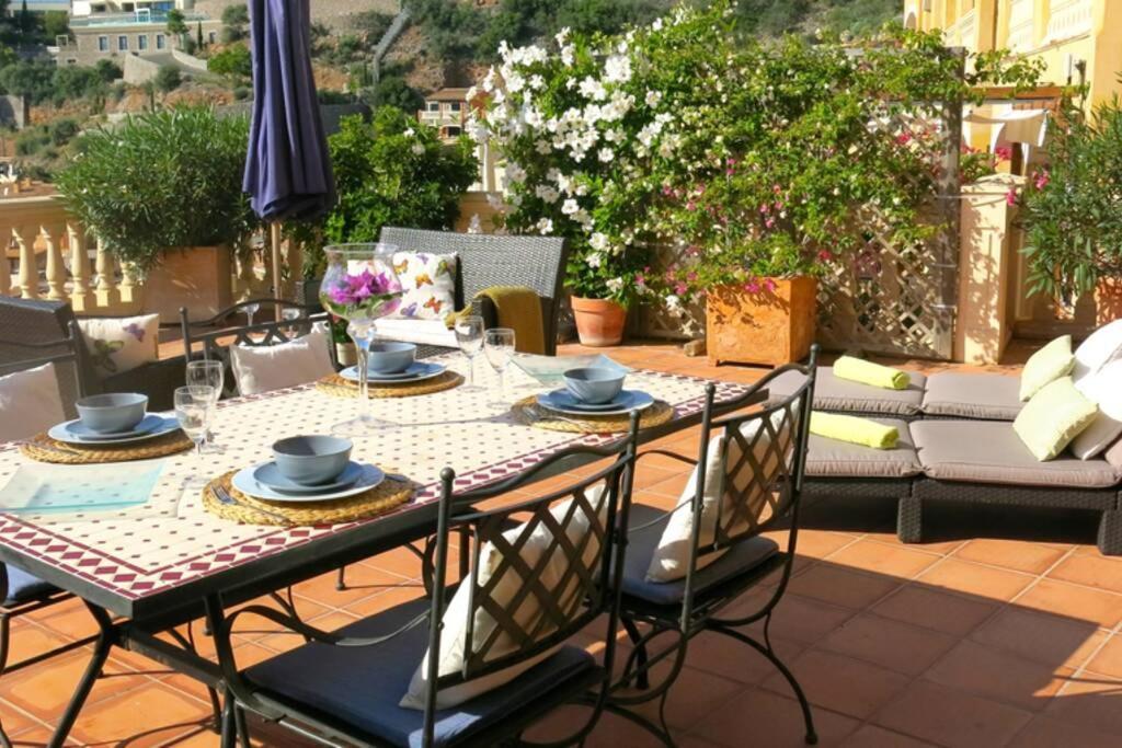 Apartamento En El Puerto De Soller Con Gran Terraza Privada Y Vistas Al Mar. Piscina Comunitaria. Localizado En Un Zona Tranquila Y Muy Soleada. Wifi Gratis Disponible. Parking. Zewnętrze zdjęcie