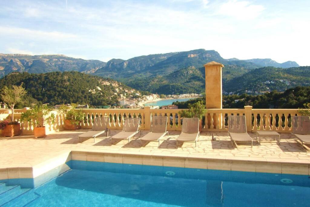 Apartamento En El Puerto De Soller Con Gran Terraza Privada Y Vistas Al Mar. Piscina Comunitaria. Localizado En Un Zona Tranquila Y Muy Soleada. Wifi Gratis Disponible. Parking. Zewnętrze zdjęcie