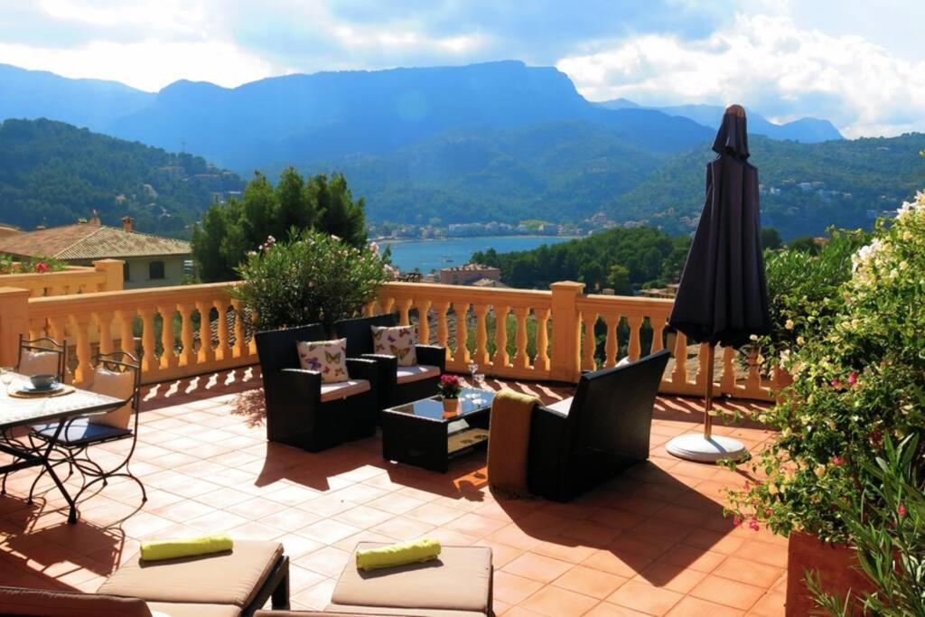 Apartamento En El Puerto De Soller Con Gran Terraza Privada Y Vistas Al Mar. Piscina Comunitaria. Localizado En Un Zona Tranquila Y Muy Soleada. Wifi Gratis Disponible. Parking. Zewnętrze zdjęcie